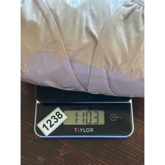 Sean with Ohpolly.com NWOT Wide Leg Jumpsuit 2 Tan Ruched Low Cut City Chic - Picture 14 of 14